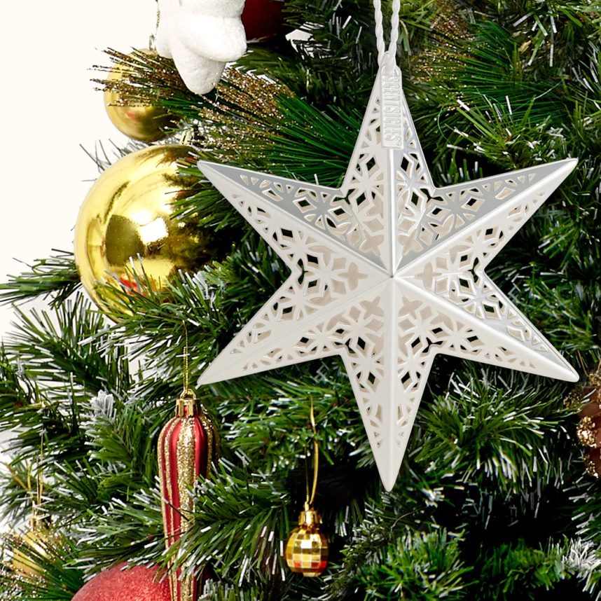 decoration | National Tree Company Scentsicles Decorative Ornament Metal White Star White Winter Fir with Refill F2L4F548